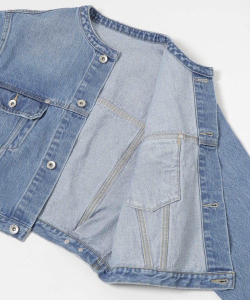 URBAN RESEARCH(アーバンリサーチ)の「ショートデニムジャケット(デニムジャケット・レディース・インディゴブルー/ホワイト・FREE)」の17枚目の写真