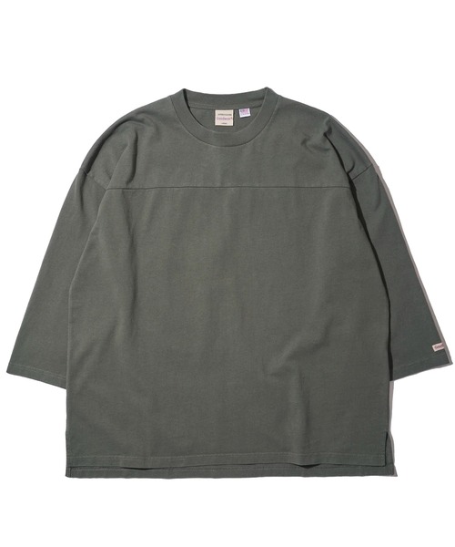 Goodwear(グッドウェア)の「【Goodwear/グッドウェア】USAコットン切替7分袖 FOOTBALL TEE(Tシャツ/カットソー・メンズ・ネイビー/グレー/ホワイト/ライトカーキ/チャコールグレー/ブラック・MEDIUM/X-LARGE/LARGE)」の13枚目の写真