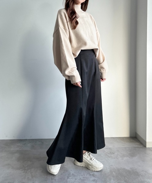 apres jour mignon(アプレジュールミニョン)の「モックネックニットプルオーバー【ZOZOTOWN限定アイテム】(ニット/セーター・レディース・チャコールグレー/ネイビー/アイボリー/ブラック・フリー/X-LARGE)」の9枚目の写真