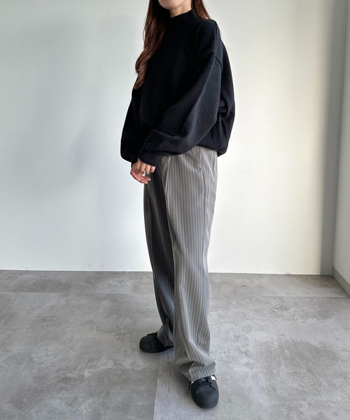 apres jour mignon(アプレジュールミニョン)の「モックネックニットプルオーバー【ZOZOTOWN限定アイテム】(ニット/セーター・レディース・チャコールグレー/ネイビー/アイボリー/ブラック・フリー/X-LARGE)」の15枚目の写真