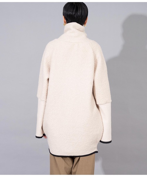 Settimissimo（セッティミッシモ）の「ITALYブークレー コクーン デザイン ニットコート（その他アウター・レディース・アイボリー/ブラック/ホワイト×ブラック・FREE）」の18枚目の写真
