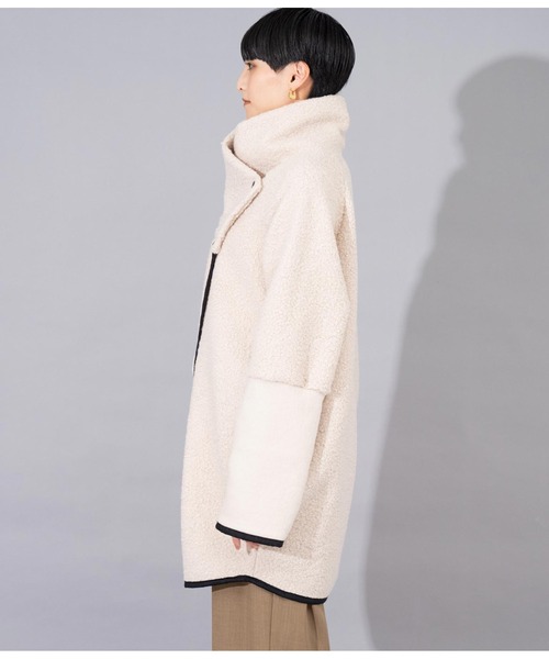 Settimissimo（セッティミッシモ）の「ITALYブークレー コクーン デザイン ニットコート（その他アウター・レディース・アイボリー/ブラック/ホワイト×ブラック・FREE）」の17枚目の写真