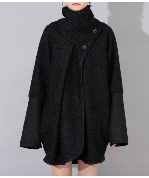 Settimissimo（セッティミッシモ）の「ITALYブークレー コクーン デザイン ニットコート（その他アウター・レディース・アイボリー/ブラック/ホワイト×ブラック・FREE）」の16枚目の写真