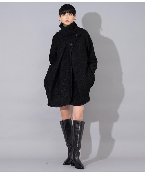 Settimissimo（セッティミッシモ）の「ITALYブークレー コクーン デザイン ニットコート（その他アウター・レディース・アイボリー/ブラック/ホワイト×ブラック・FREE）」の11枚目の写真