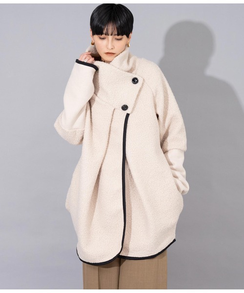 Settimissimo（セッティミッシモ）の「ITALYブークレー コクーン デザイン ニットコート（その他アウター・レディース・アイボリー/ブラック/ホワイト×ブラック・FREE）」の22枚目の写真