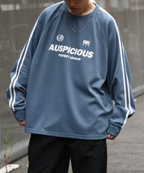 【ZIP FIVE】袖 サイドライン ストレッチ長袖ゲームシャツ トレーナー　М 全品送料無料！ユニフォーム風 ゲームシャツ 袖ライン