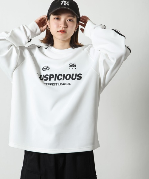 【ZIP FIVE】袖 サイドライン ストレッチ長袖ゲームシャツ トレーナー　М 全品送料無料！ユニフォーム風 ゲームシャツ 袖ライン