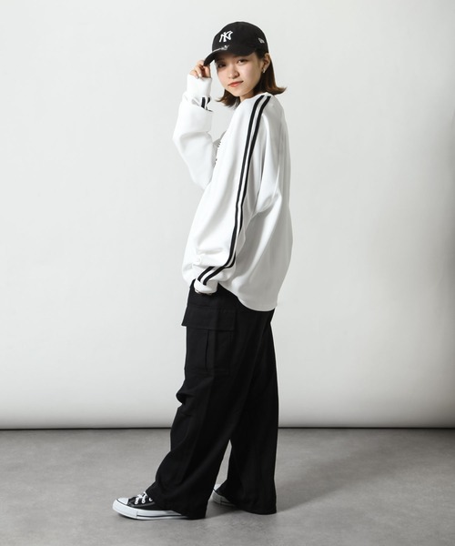 ZIP FIVE(ジップファイブ)の「【ZIP FIVE】 袖 サイドライン ストレッチ 長袖 ゲーム ロゴ Tシャツ / ゲームシャツ(Tシャツ/カットソー・メンズ・ホワイト/ブラック/ブルー/ホワイト×ブラック・MEDIUM/LARGE)」の8枚目の写真