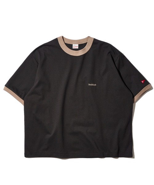 BRIEFING RELAXING KNIT T SHIRT （上下セット） Healthknit】Open-End Dry Jersey Wide Ringer Crewneck S/S