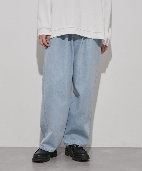  j.n.r.d（ジェー・エヌ・アール・ディー）の「j.n.r.d/エコデニムワイドパンツ（デニムパンツ・メンズ・ネイビー/キナリ/ブルー系その他6・M/L/LL/S）」の12枚目の写真