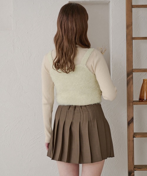 Ambre Neige(アンブルネージュ)の「シャギーWジップビスチェ/WEB/EC限定商品(キャミソール・レディース・グレー/アイボリー・FREE)」の15枚目の写真