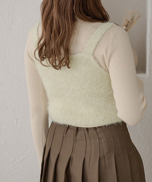 Ambre Neige(アンブルネージュ)の「シャギーWジップビスチェ/WEB/EC限定商品(キャミソール・レディース・グレー/アイボリー・FREE)」の16枚目の写真