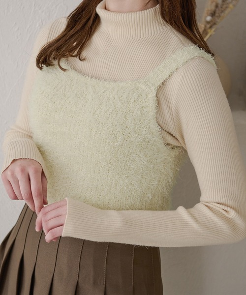 Ambre Neige(アンブルネージュ)の「シャギーWジップビスチェ/WEB/EC限定商品(キャミソール・レディース・グレー/アイボリー・FREE)」の19枚目の写真
