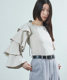 Firsthand | Firsthand/ファーストハンド オーガニックコットン天竺2WAYフリルスリーブカーディガン(カーディガン/ボレロ)