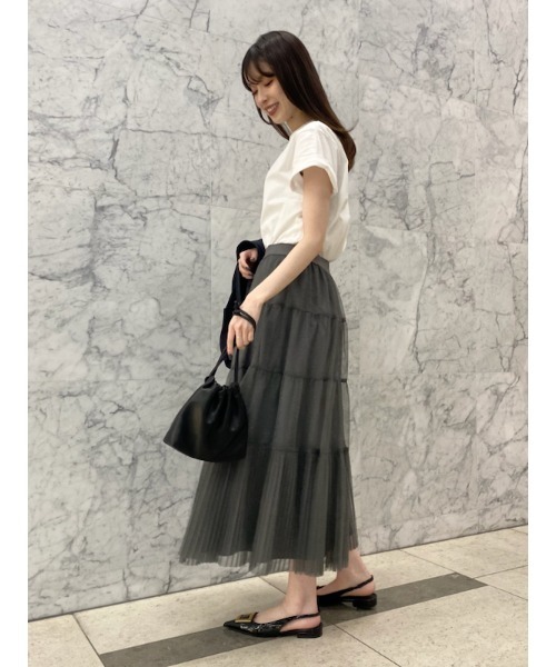 Mila Owen ティアードチュールラインストーンスカート 中古・古着通販】Mila Owen (ミラオーウェン) 2WAYチュールティアード