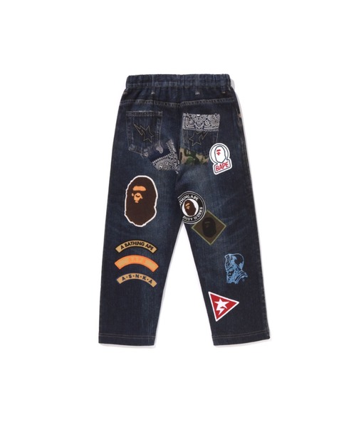 BAPE EMBLEM DENIM PRINT SWEAT PANTS（スウェットパンツ）｜A