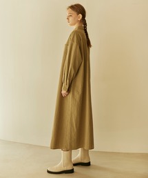 mi and mou シャツワンピース　イエロー　ミーアンドモウ asymmetry shirt one-piece | イエロー | MI AND MOU