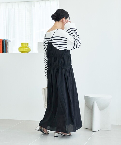 FREAK'S STORE(フリークスストア)の「WEB限定 インド ボイル ティアード キャミワンピース(ワンピース・レディース・ブラック/ナチュラル/ブルー/グリーン/オレンジ/ネイビー・フリ-)」の11枚目の写真