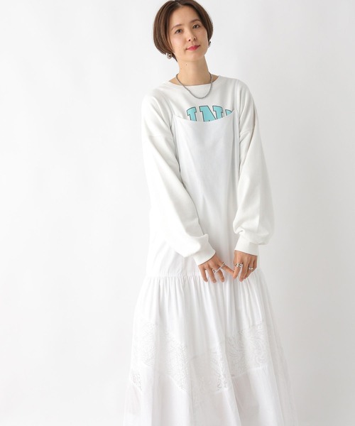 LEPSIM（レプシィム）の「切り替えレースキャミワンピース　994243（ワンピース・レディース・ブラック/オフホワイト・FREE）」の7枚目の写真