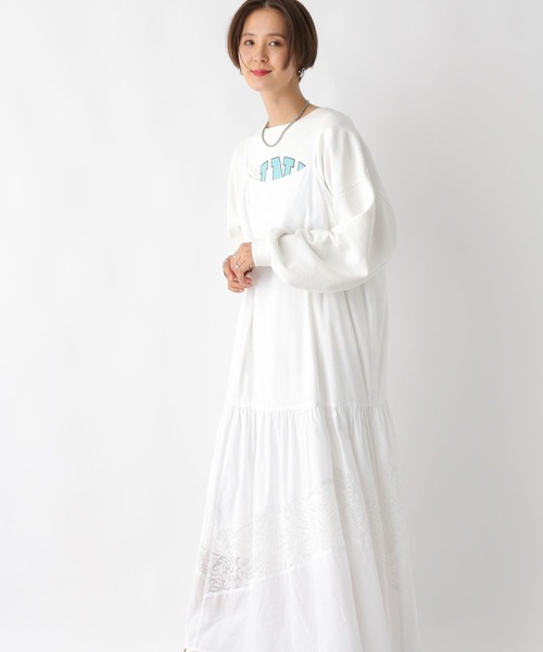 LEPSIM（レプシィム）の「切り替えレースキャミワンピース　994243（ワンピース・レディース・ブラック/オフホワイト・FREE）」の8枚目の写真