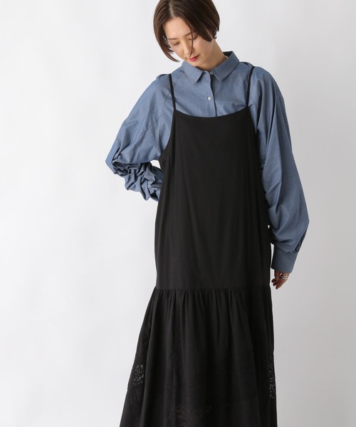 LEPSIM（レプシィム）の「切り替えレースキャミワンピース　994243（ワンピース・レディース・ブラック/オフホワイト・FREE）」の14枚目の写真