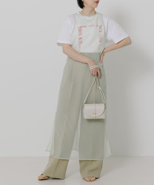 URBAN RESEARCH（アーバンリサーチ）の「シアーレイヤードワンピース（ワンピース・レディース・グリーン系その他/ブラック・FREE）」の5枚目の写真