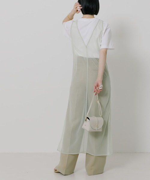 URBAN RESEARCH（アーバンリサーチ）の「シアーレイヤードワンピース（ワンピース・レディース・グリーン系その他/ブラック・FREE）」の7枚目の写真