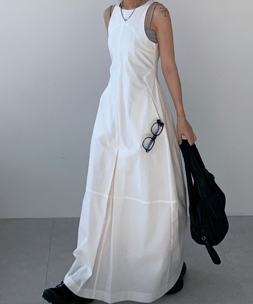 センターフロントタック入りノースリロングワンピース（ワンピース）｜deux amour（ドゥーザムール）