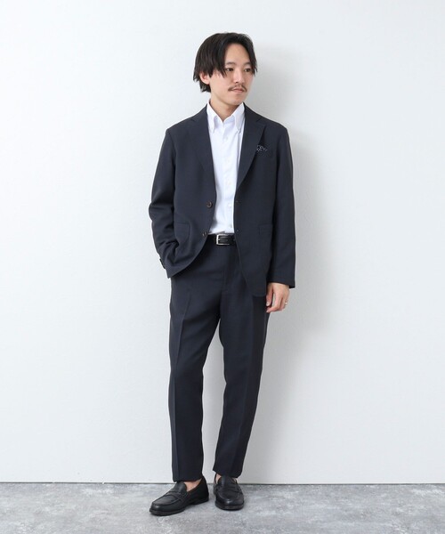 NOLLEY’S（ノーリーズ）の「《ビジカジ対応》ハイゲージニット BDドレスシャツ（ビジネスシャツ・メンズ・ライトブルー/ホワイト・S/M/L/XL）」の13枚目の写真