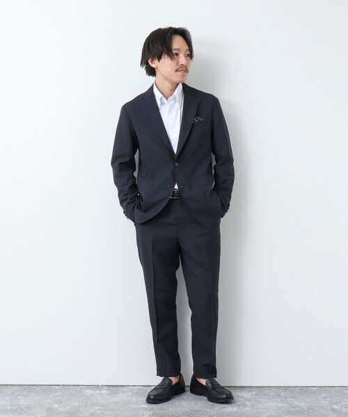 NOLLEY’S（ノーリーズ）の「《ビジカジ対応》ハイゲージニット BDドレスシャツ（ビジネスシャツ・メンズ・ライトブルー/ホワイト・S/M/L/XL）」の18枚目の写真