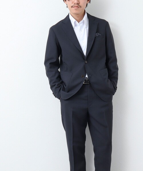 NOLLEY’S（ノーリーズ）の「《ビジカジ対応》ハイゲージニット BDドレスシャツ（ビジネスシャツ・メンズ・ライトブルー/ホワイト・S/M/L/XL）」の19枚目の写真