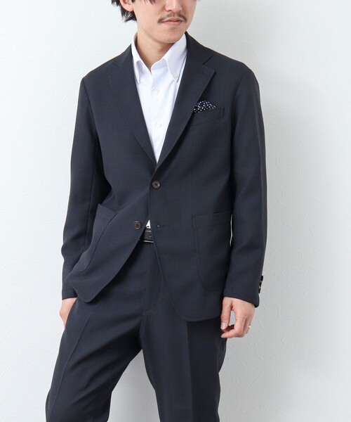 NOLLEY’S（ノーリーズ）の「《ビジカジ対応》ハイゲージニット BDドレスシャツ（ビジネスシャツ・メンズ・ライトブルー/ホワイト・S/M/L/XL）」の20枚目の写真