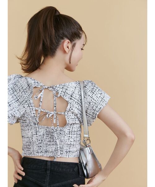 RESEXXY（リゼクシー）の「タックスリーブラッフルブラウス（シャツ/ブラウス・レディース・ピンク/ホワイト/ブラック・FREE）」の2枚目の写真