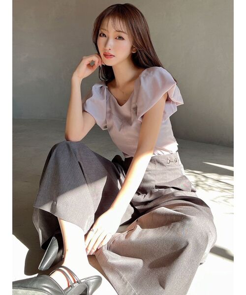 RESEXXY（リゼクシー）の「タックスリーブラッフルブラウス（シャツ/ブラウス・レディース・ピンク/ホワイト/ブラック・FREE）」の8枚目の写真