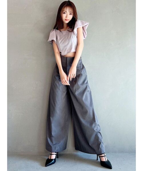 RESEXXY（リゼクシー）の「タックスリーブラッフルブラウス（シャツ/ブラウス・レディース・ピンク/ホワイト/ブラック・FREE）」の10枚目の写真