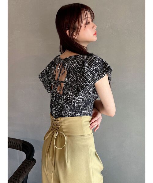 RESEXXY（リゼクシー）の「タックスリーブラッフルブラウス（シャツ/ブラウス・レディース・ピンク/ホワイト/ブラック・FREE）」の13枚目の写真