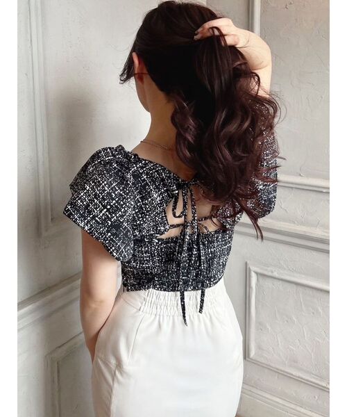 RESEXXY（リゼクシー）の「タックスリーブラッフルブラウス（シャツ/ブラウス・レディース・ピンク/ホワイト/ブラック・FREE）」の18枚目の写真