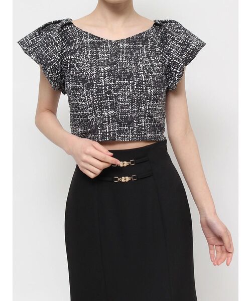 RESEXXY（リゼクシー）の「タックスリーブラッフルブラウス（シャツ/ブラウス・レディース・ピンク/ホワイト/ブラック・FREE）」の4枚目の写真