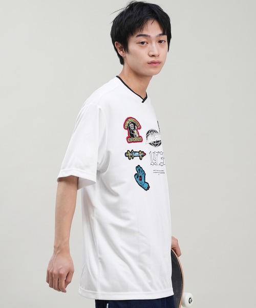 SANTA CRUZ(サンタクルーズ)の「【ムラサキスポーツ限定】SANTACRUZ/サンタクルーズ ゲームシャツ/半袖Tee ワッペン オーバーサイズ ユニセックス 502242431(Tシャツ/カットソー・メンズ・ライトブルー/ホワイト/ブラック×ホワイト/ブラック×ブルー・L/M/XL)」の8枚目の写真