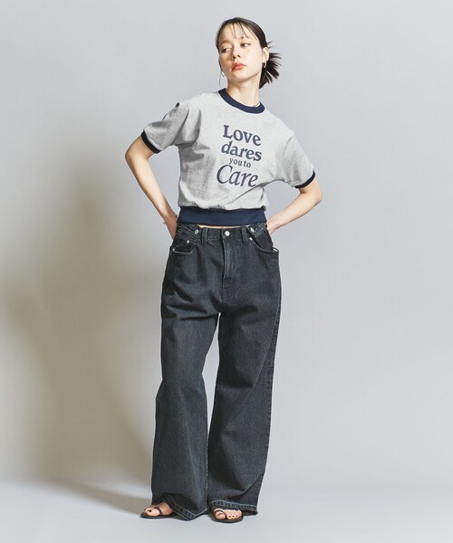 WAVE UNION（ウェーブユニオン）の「＜WAVE UNION＞ラグラン Tシャツ（Tシャツ/カットソー・レディース・ライトグレー・FREE）」の6枚目の写真