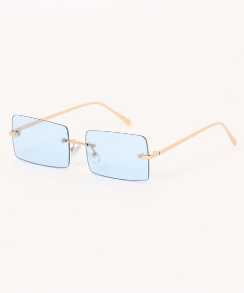 JPG サングラス 薄茶 リムレス サングラス フチなし ふちなし リムレス メンズ uvカット 色