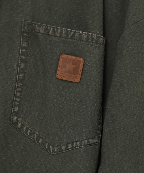MASONPRINCE（メイソンプリンス）の「オーバーサイズ ヴィンテージ加工 ワークシャツ CS2134【MASONPRINCE】（シャツ/ブラウス・メンズ・カーキ/ベージュ・L/M/S）」の12枚目の写真