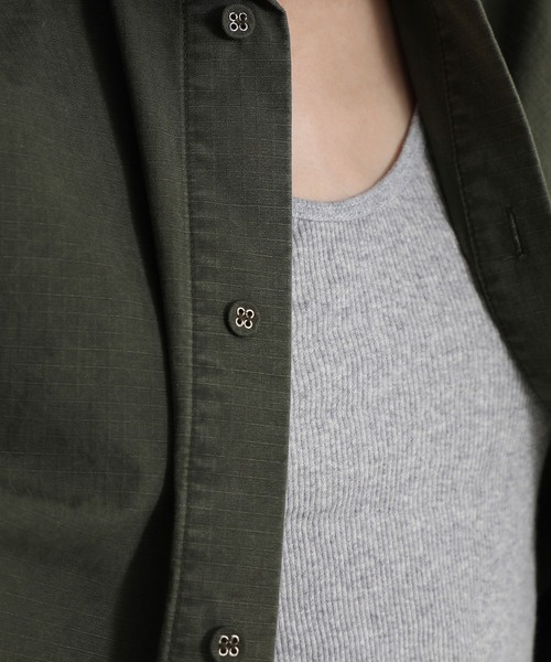 MASONPRINCE（メイソンプリンス）の「オーバーサイズ ヴィンテージ加工 ワークシャツ CS2134【MASONPRINCE】（シャツ/ブラウス・メンズ・カーキ/ベージュ・L/M/S）」の11枚目の写真