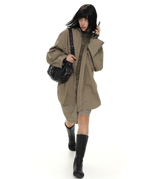 MASONPRINCE（メイソンプリンス）の「オーバーサイズ ヴィンテージ加工 ワークシャツ CS2134【MASONPRINCE】（シャツ/ブラウス・メンズ・カーキ/ベージュ・L/M/S）」の9枚目の写真