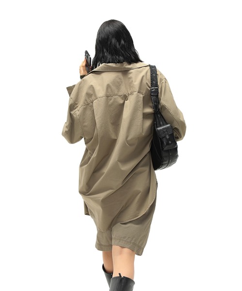 MASONPRINCE（メイソンプリンス）の「オーバーサイズ ヴィンテージ加工 ワークシャツ CS2134【MASONPRINCE】（シャツ/ブラウス・メンズ・カーキ/ベージュ・L/M/S）」の6枚目の写真