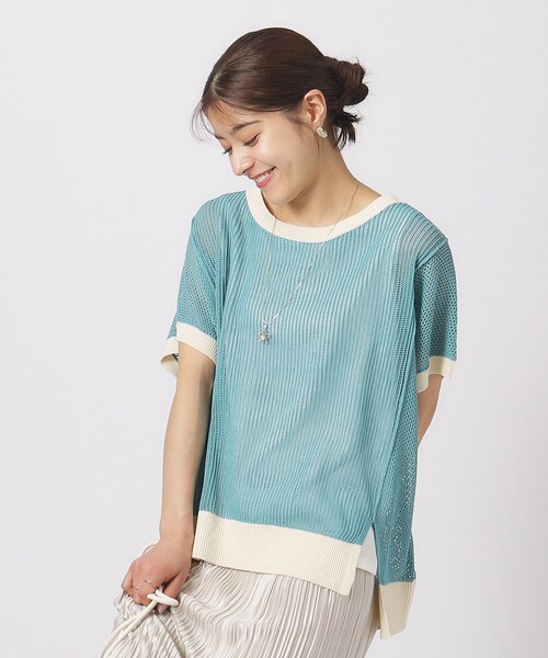 Cutie Blonde(キューティーブロンド)の「◆【2点セット】メッシュニット+タンクトップ(その他トップス・レディース・ブラック系4/ホワイト系その他5/グリーン系その他5・02/03/04)」の3枚目の写真