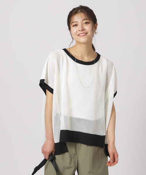 Cutie Blonde(キューティーブロンド)の「◆【2点セット】メッシュニット+タンクトップ(その他トップス・レディース・ブラック系4/ホワイト系その他5/グリーン系その他5・02/03/04)」の4枚目の写真