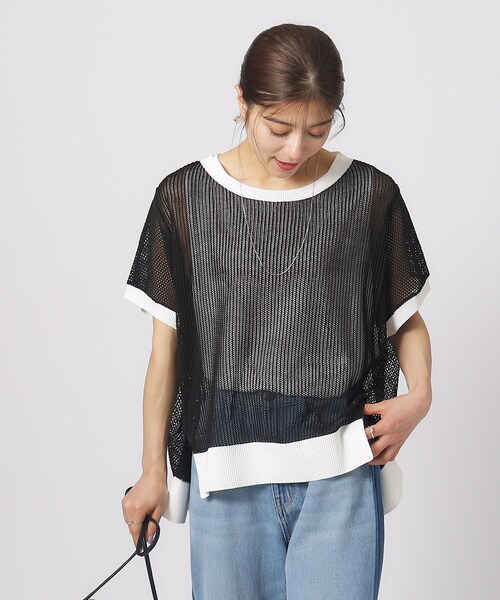 Cutie Blonde(キューティーブロンド)の「◆【2点セット】メッシュニット+タンクトップ(その他トップス・レディース・ブラック系4/ホワイト系その他5/グリーン系その他5・02/03/04)」の8枚目の写真