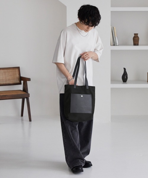 コンビポケットバーティカルトートバッグ MONO-MART│MONO-MART