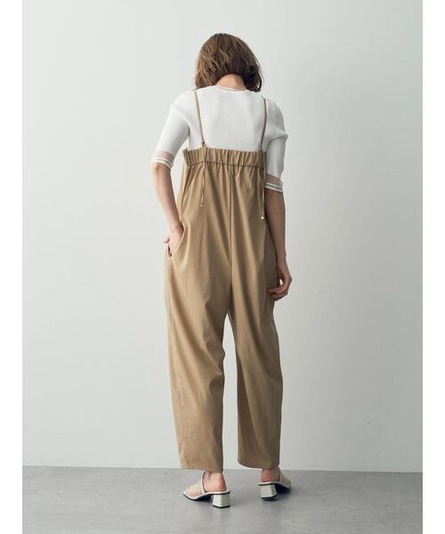 YECCA VECCA（イェッカヴェッカ）の「ドライタッチサロペット（サロペット/オーバーオール・レディース・ベージュ/ブラック・FREE）」の16枚目の写真